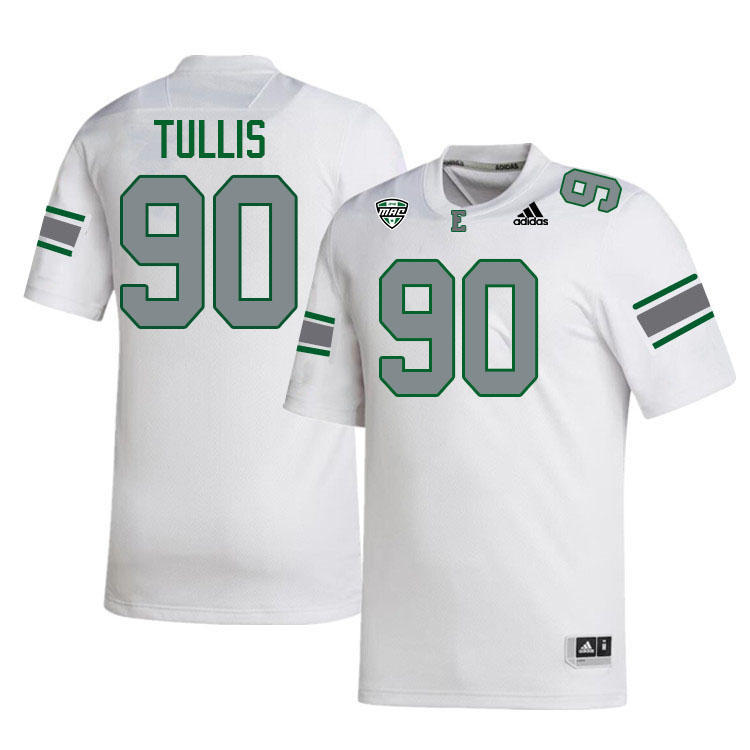 Eastern Michigan Eagles #90 Malik Tullis College Football Jerseys Stitched-White